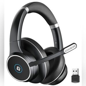 Bluetooth Headset with Microphone, EMEET ENC by Noise Cancelling